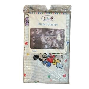 Vintage Disney Babies Diaper Holder Stacker Dundee New in Package Mickey Mouse